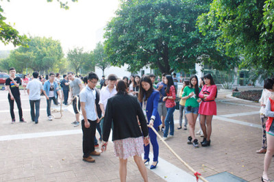 拔河的前期准备