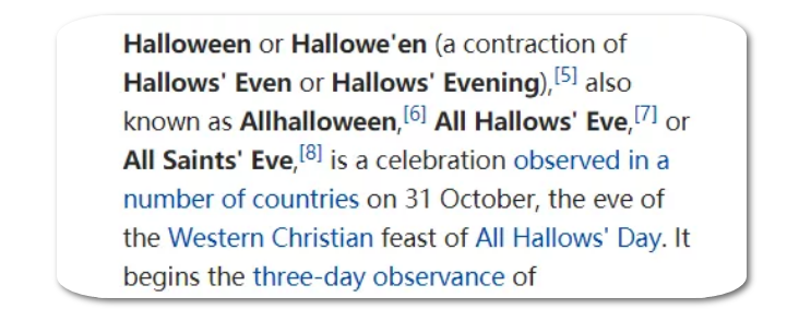 万圣节的英文根本不是Halloween! 之前过的都是假万圣节吗？